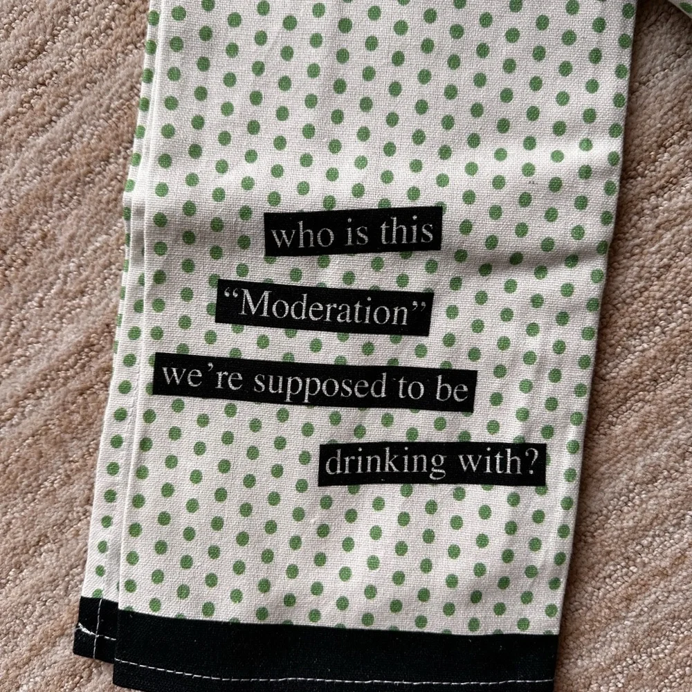 Boston International Anne Taintor Cotton Kitchen Towels Set of 2 Moderation Who?